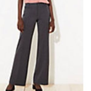LOFT NWT Textured Trousers Black/Gray Birdseye